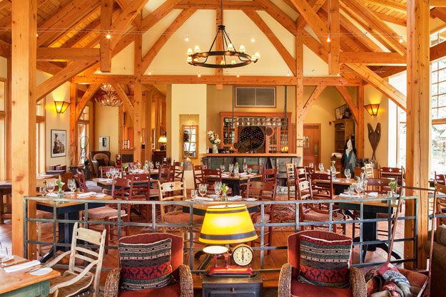 Riverside Dining Room at Cathedral Mountain Lodge