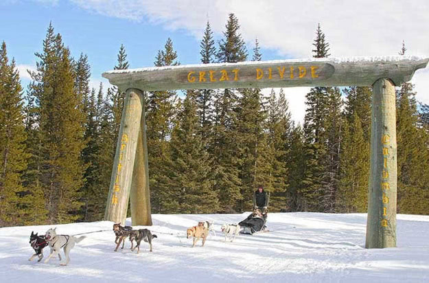 A dog sled ride across the Great Divide